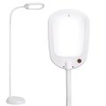 Newhouse Lighting - Indoor Apollo LED Floor Lamp Energy-Efficient Adjust. Gooseneck Task Light, White NHFL-AP-WH